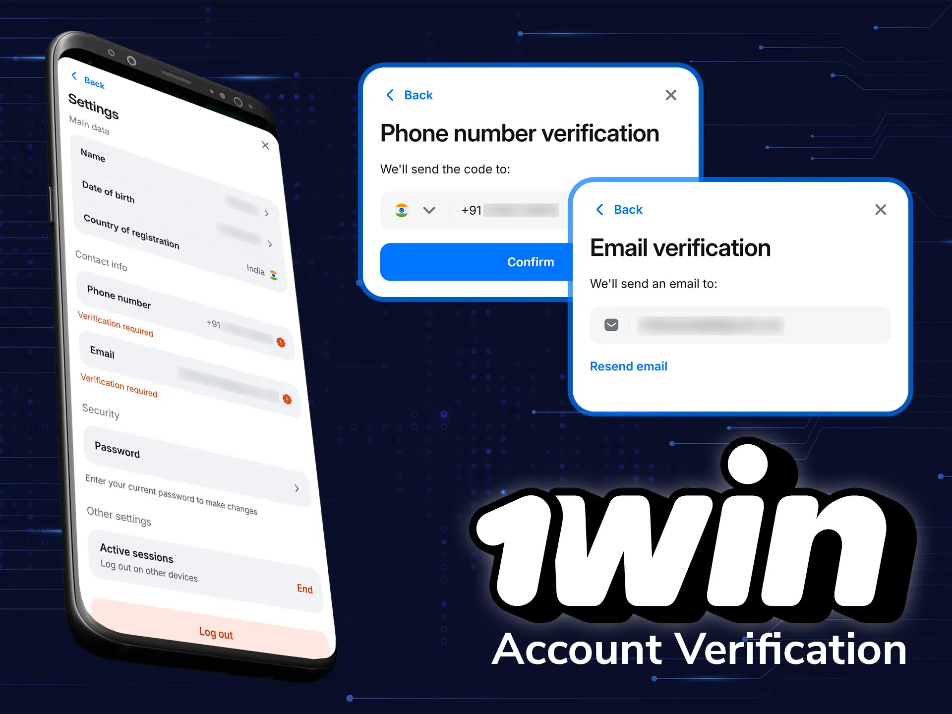 You should verify your account to withdraw money form 1win.