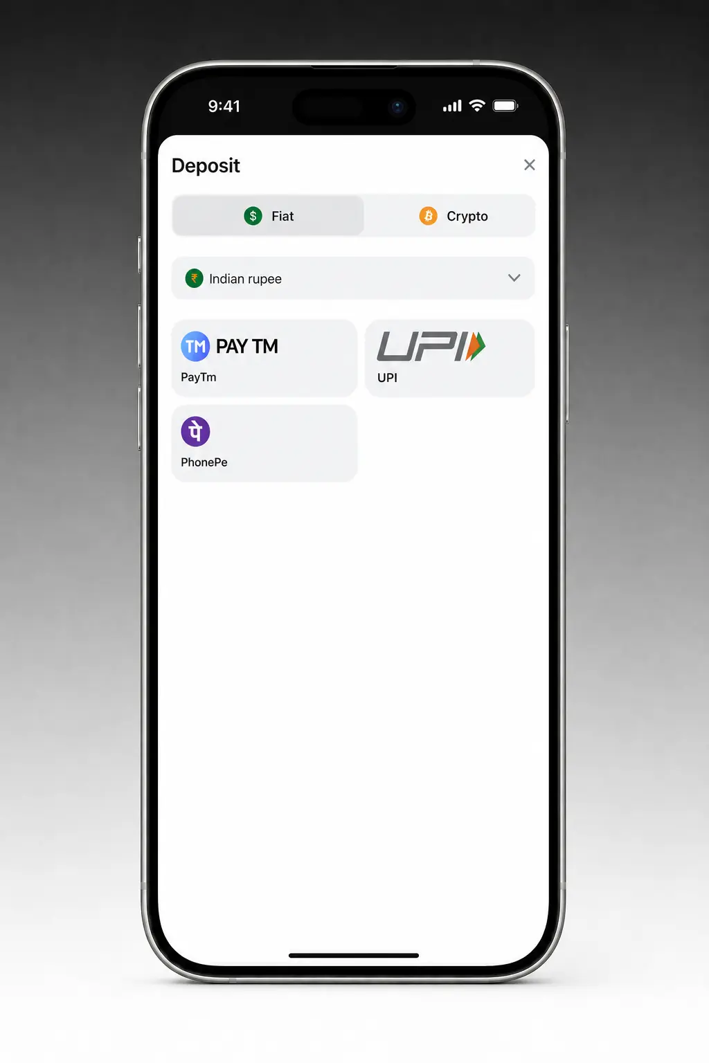 First deposit 300 INR