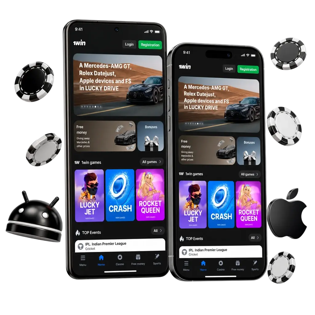 1win mobile app for Android and iOS in India