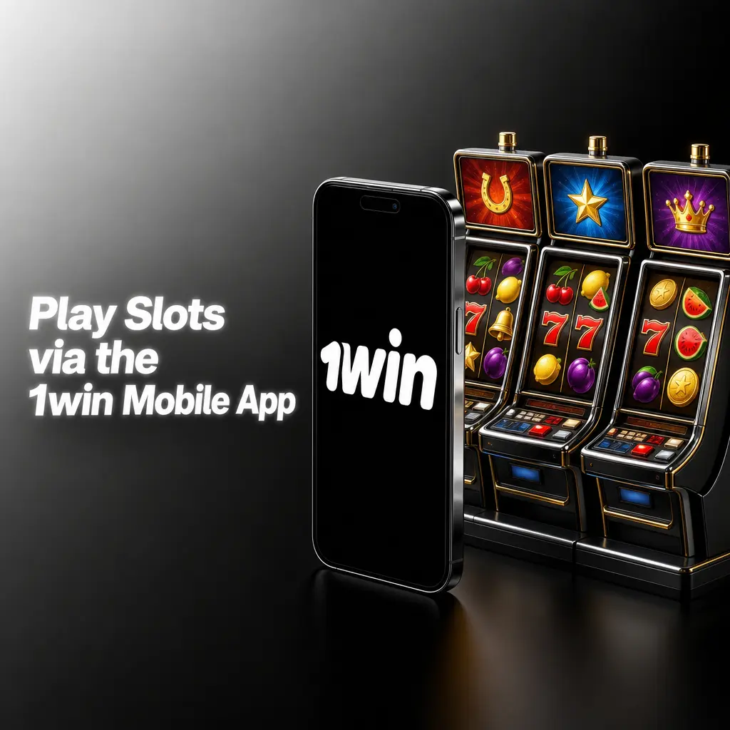 1win mobile app slots interface on smartphone
